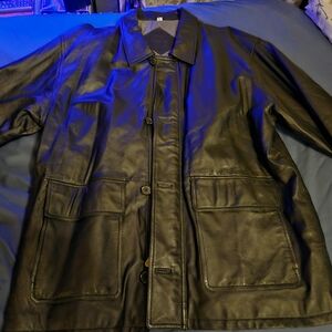 Men's Genuine Black Leather Jacket